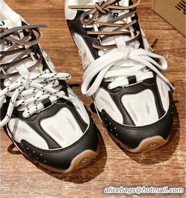 Top Design New Balance x Miu Miu 530 Sneakers in Calf Leather White/Black 0603130