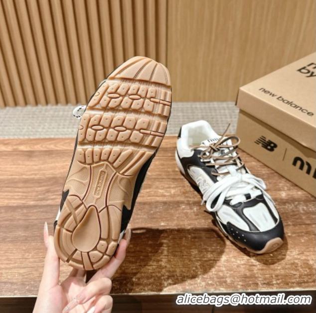 Top Design New Balance x Miu Miu 530 Sneakers in Calf Leather White/Black 0603130