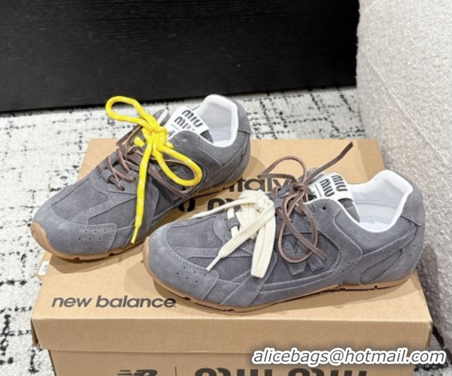 Good Quality New Balance x Miu Miu 530 Sneakers in Suede Grey 0603131