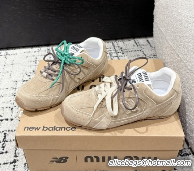 Unique Style New Balance x Miu Miu 530 Sneakers in Suede Beige 0603132