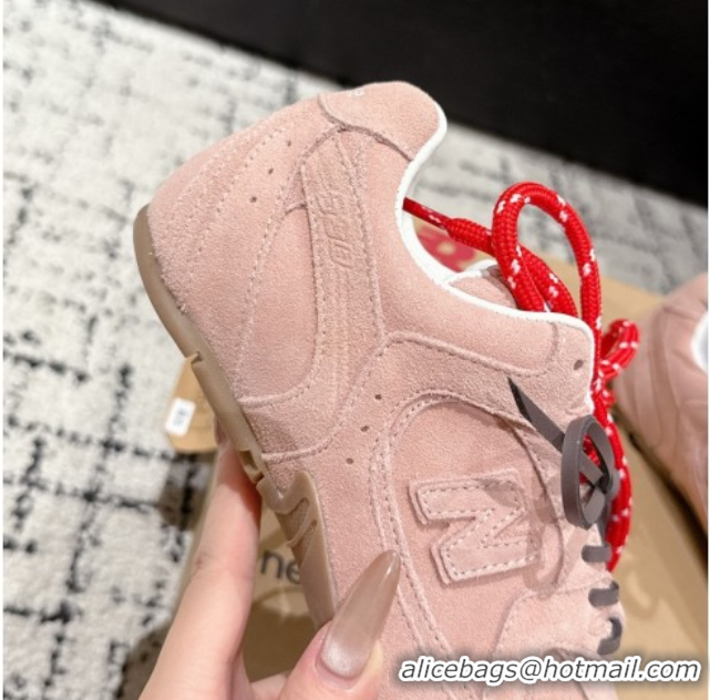 Cheap Price New Balance x Miu Miu 530 Sneakers in Suede Light Pink 0603135
