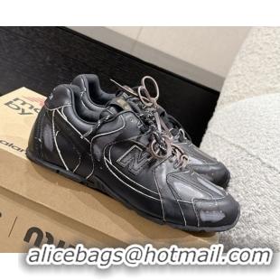 Buy Discount New Balance x Miu Miu 530 Sneakers in Faded Leather Black 0603137