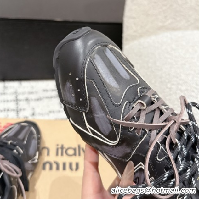 Buy Discount New Balance x Miu Miu 530 Sneakers in Faded Leather Black 0603137