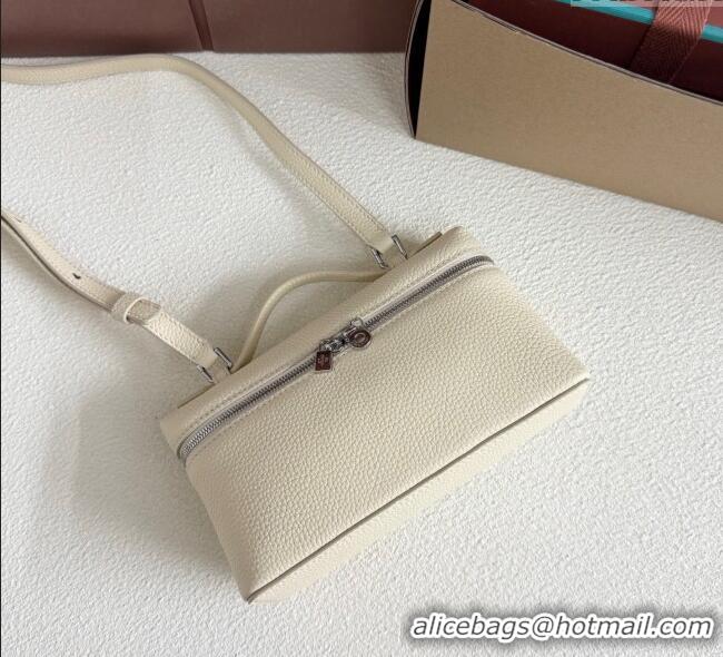 Spot Bulk Loro Piana LP Extra Pocket Pouch L19 in Grained Calfskin FAI8393 Cream White 2025