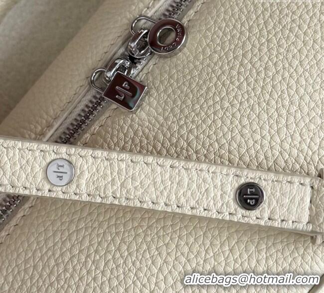 Spot Bulk Loro Piana LP Extra Pocket Pouch L19 in Grained Calfskin FAI8393 Cream White 2025
