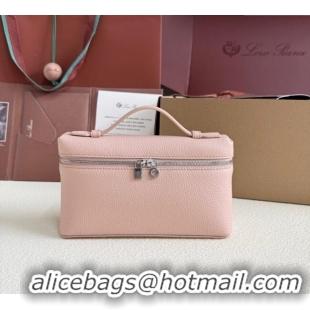 Best Product Loro Piana LP Extra Pocket Pouch L19 in Grained Calfskin FAI8393 Light Pink 2025