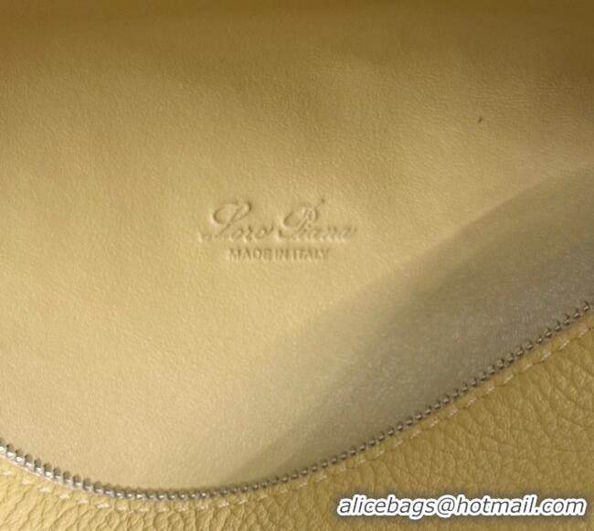 Cheap Wholesale Loro Piana LP Extra Pocket Pouch L19 in Grained Calfskin FAI8393 Butter Yellow 2025