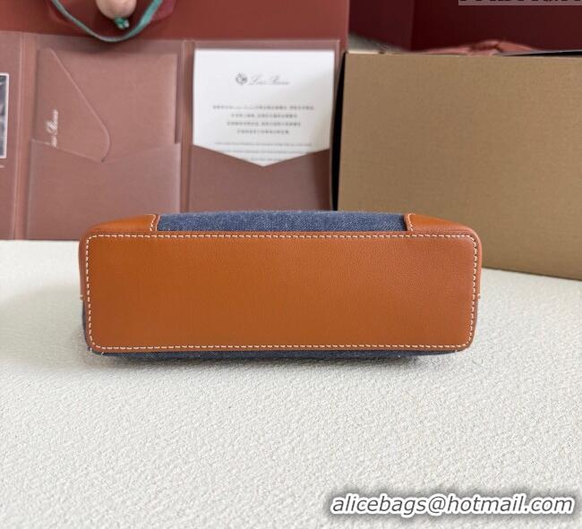 Luxury Discount Loro Piana LP Extra Pocket Pouch L19 FAI8393 Blue Denim 2025