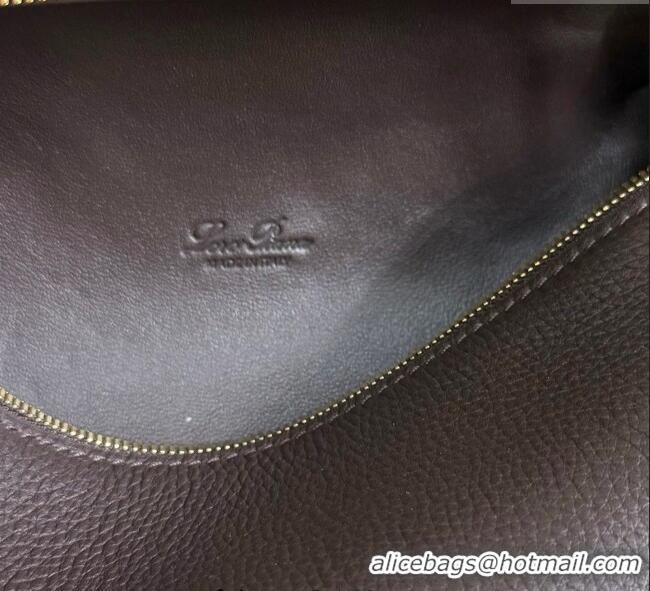 Best Price Loro Piana LP Extra Pocket Pouch L19 in Grained Calfskin FAI8393 Coffee 2025
