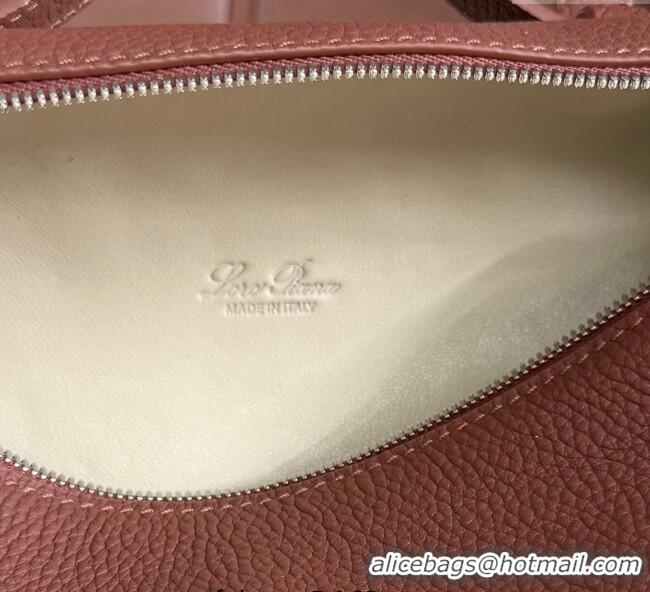 High Quality Loro Piana LP Extra Pocket Pouch L19 in Grained Calfskin FAI8393 Brick 2025