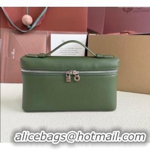 Well Crafted Loro Piana LP Extra Pocket Pouch L19 in Grained Calfskin FAI8393 Moss Green 2025