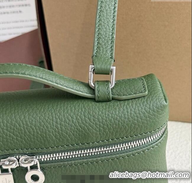 Well Crafted Loro Piana LP Extra Pocket Pouch L19 in Grained Calfskin FAI8393 Moss Green 2025