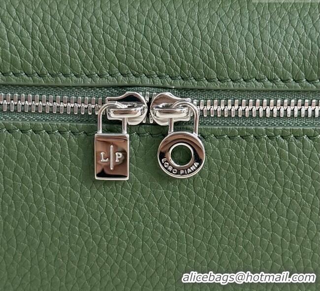 Well Crafted Loro Piana LP Extra Pocket Pouch L19 in Grained Calfskin FAI8393 Moss Green 2025
