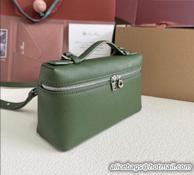 Well Crafted Loro Piana LP Extra Pocket Pouch L19 in Grained Calfskin FAI8393 Moss Green 2025
