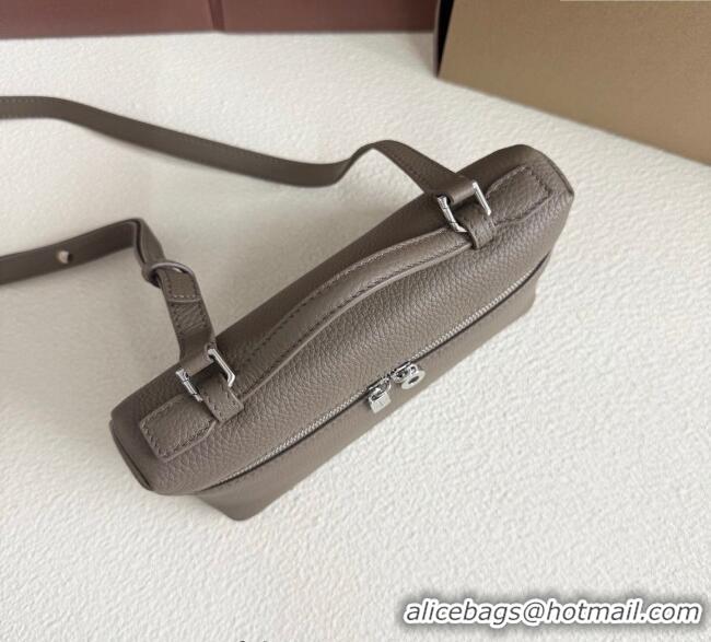 Good Taste Loro Piana LP Extra Pocket Pouch L19 in Grained Calfskin FAI8393 Taupe Grey 2025