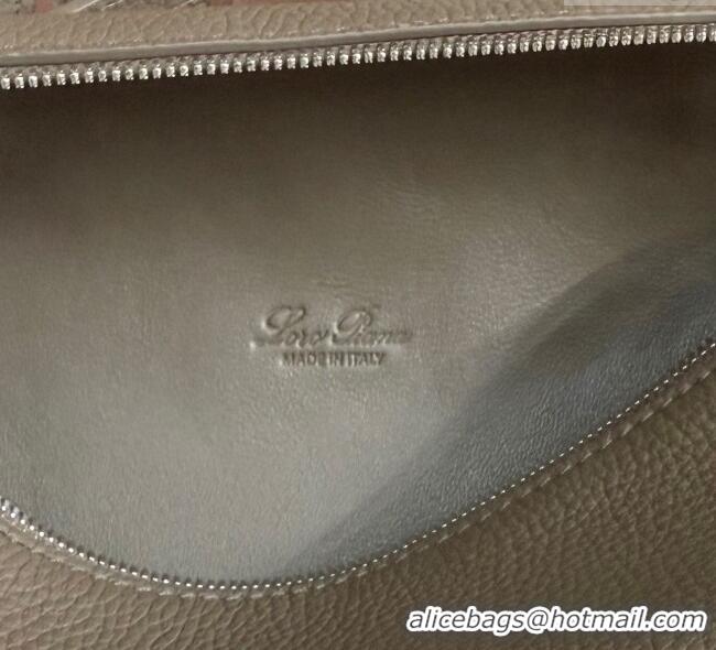Good Taste Loro Piana LP Extra Pocket Pouch L19 in Grained Calfskin FAI8393 Taupe Grey 2025