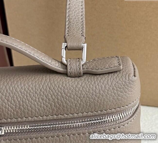 Good Taste Loro Piana LP Extra Pocket Pouch L19 in Grained Calfskin FAI8393 Taupe Grey 2025