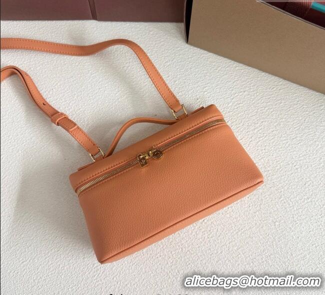 Good Product Loro Piana LP Extra Pocket Pouch L19 in Grained Calfskin FAI8393 Cinnamon Orange 2025