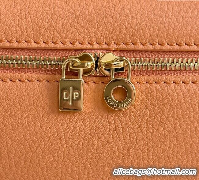Good Product Loro Piana LP Extra Pocket Pouch L19 in Grained Calfskin FAI8393 Cinnamon Orange 2025