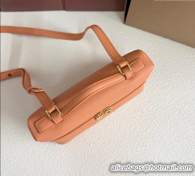 Good Product Loro Piana LP Extra Pocket Pouch L19 in Grained Calfskin FAI8393 Cinnamon Orange 2025