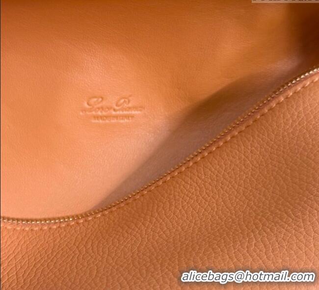Good Product Loro Piana LP Extra Pocket Pouch L19 in Grained Calfskin FAI8393 Cinnamon Orange 2025
