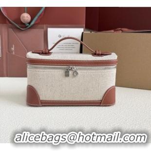 Famous Brand Loro Piana LP Extra Pocket Pouch L19 in Cotton FAI8393 Linen Brown 2025
