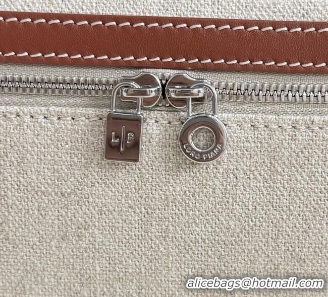 Famous Brand Loro Piana LP Extra Pocket Pouch L19 in Cotton FAI8393 Linen Brown 2025