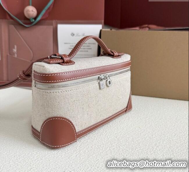 Famous Brand Loro Piana LP Extra Pocket Pouch L19 in Cotton FAI8393 Linen Brown 2025