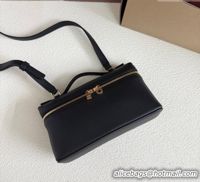 Trendy Design Loro Piana LP Extra Pocket Pouch L19 in Grained Calfskin FAI8393 Black/Gold 2025