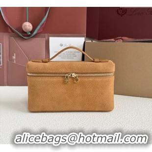 Top Quality Loro Piana LP Extra Pocket Pouch L19 in Suede Fashion FAI8393 Brown 2025