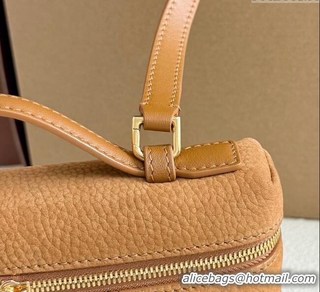 Top Quality Loro Piana LP Extra Pocket Pouch L19 in Suede Fashion FAI8393 Brown 2025
