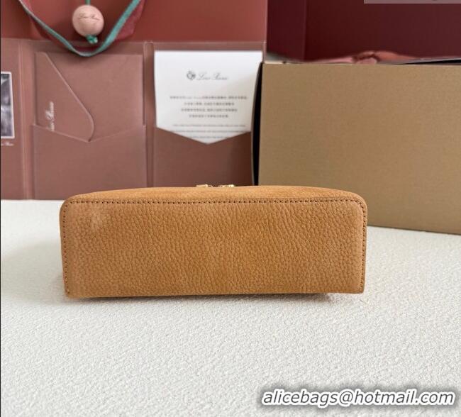 Top Quality Loro Piana LP Extra Pocket Pouch L19 in Suede Fashion FAI8393 Brown 2025