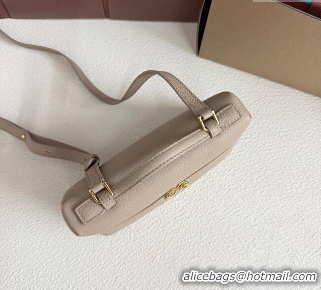 Best Price Loro Piana LP Extra Pocket Pouch L19 in Grained Calfskin FAI8393 Beige/Gold 2025