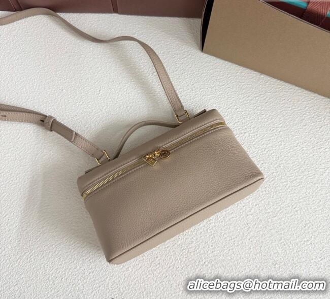 Best Price Loro Piana LP Extra Pocket Pouch L19 in Grained Calfskin FAI8393 Beige/Gold 2025