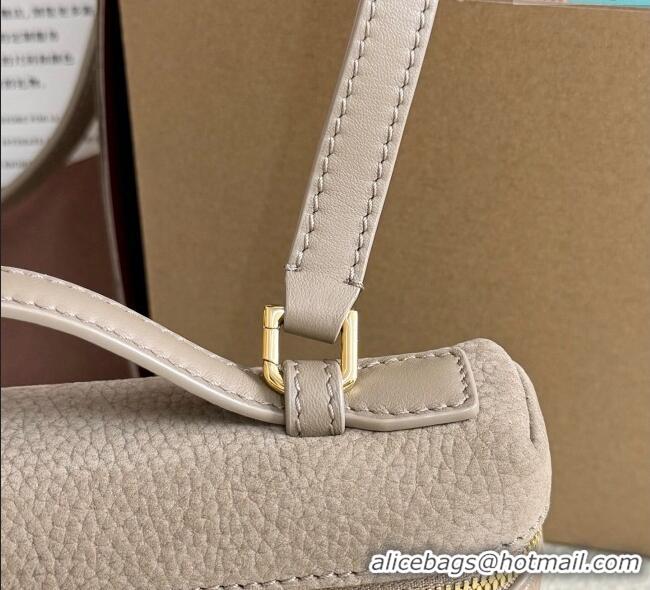 Top Quality Loro Piana LP Extra Pocket Pouch L19 in Suede FAI8393 Taupe Grey 2025