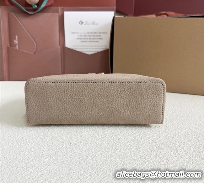 Top Quality Loro Piana LP Extra Pocket Pouch L19 in Suede FAI8393 Taupe Grey 2025