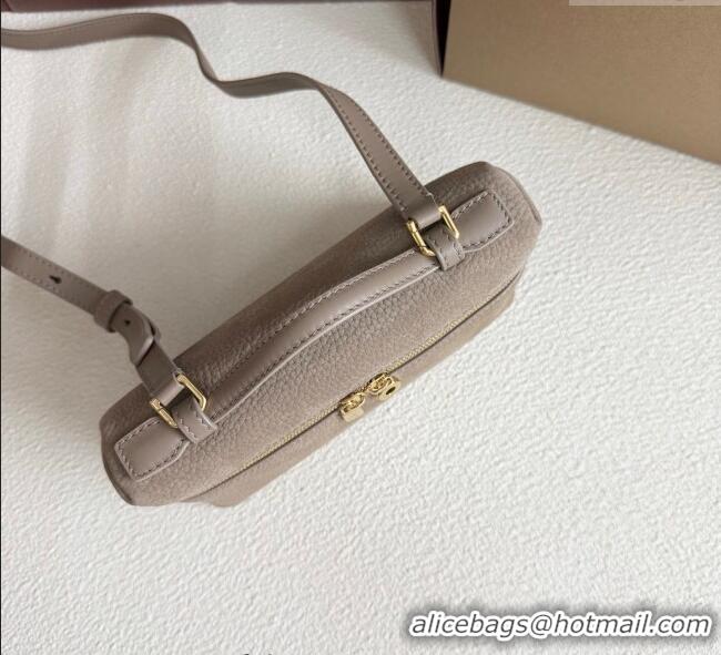 Top Quality Loro Piana LP Extra Pocket Pouch L19 in Suede FAI8393 Taupe Grey 2025