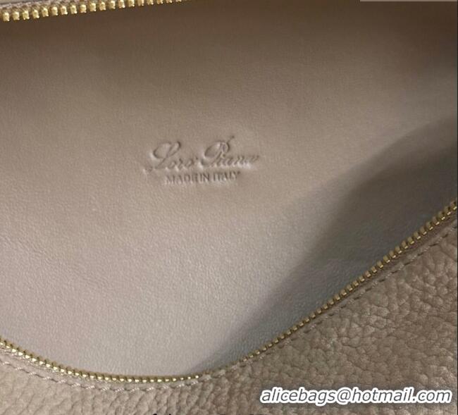 Top Quality Loro Piana LP Extra Pocket Pouch L19 in Suede FAI8393 Taupe Grey 2025