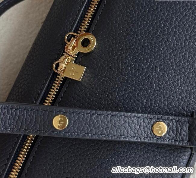 Luxury Cheap Loro Piana LP Extra Pocket Pouch L19 in Grained Calfskin FAI8393 Dark Blue 2025