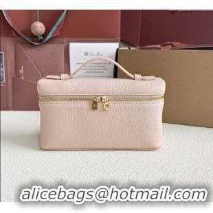 Grade Discount Loro Piana LP Extra Pocket Pouch L19 in Grained Calfskin FAI8393 Pale Pink 2025