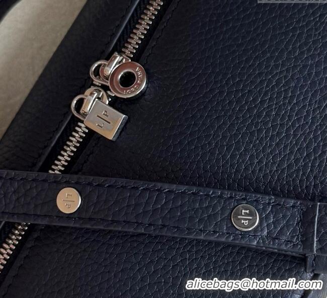 Top Design Loro Piana LP Extra Pocket Pouch L19 in Grained Calfskin FAI8393 Midnight Blue 2025