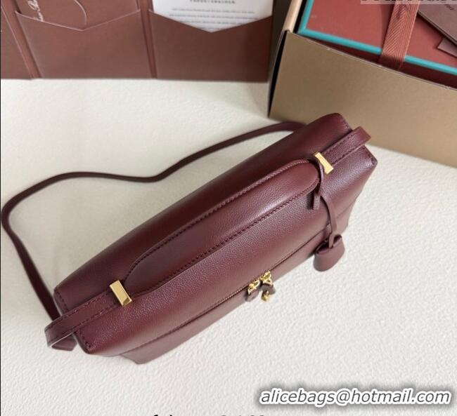 Inexpensive Loro Piana LP Extra Pocket Pouch L27 in Grained Calfskin L5071 Ormosia 2025