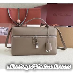 Shop Promotional Loro Piana LP Extra Pocket Pouch L27 in Grained Calfskin L5071 Warm Grey 2025