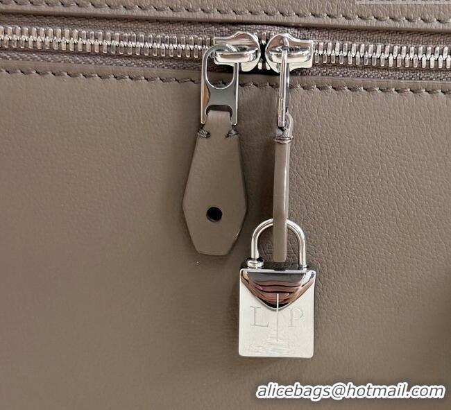 Shop Promotional Loro Piana LP Extra Pocket Pouch L27 in Grained Calfskin L5071 Warm Grey 2025