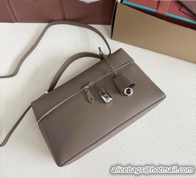 Shop Promotional Loro Piana LP Extra Pocket Pouch L27 in Grained Calfskin L5071 Warm Grey 2025