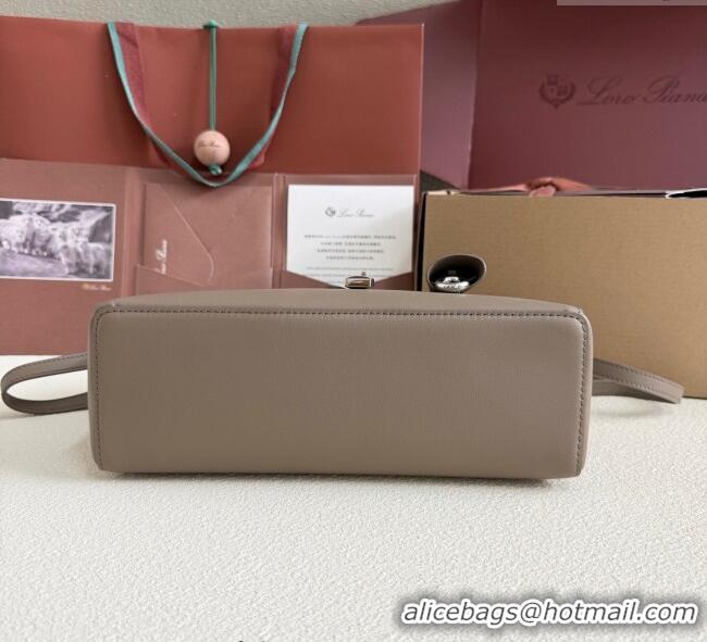 Shop Promotional Loro Piana LP Extra Pocket Pouch L27 in Grained Calfskin L5071 Warm Grey 2025