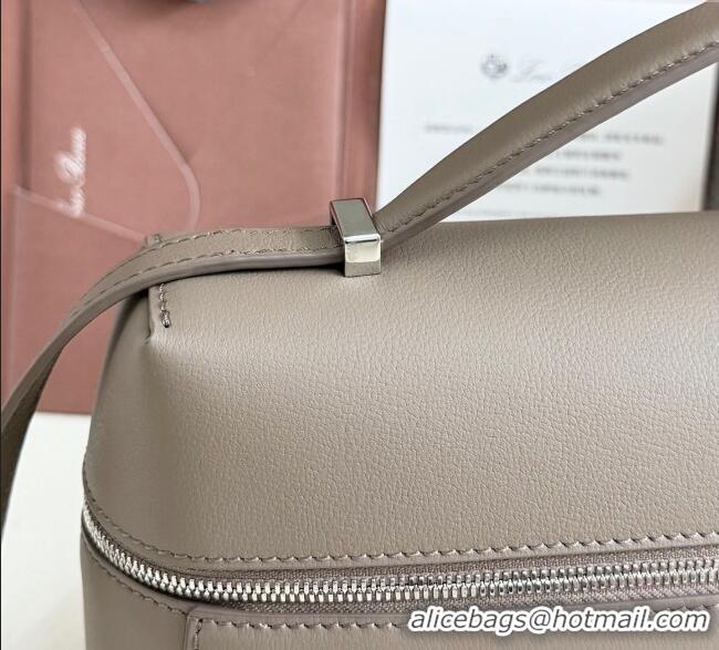 Shop Promotional Loro Piana LP Extra Pocket Pouch L27 in Grained Calfskin L5071 Warm Grey 2025