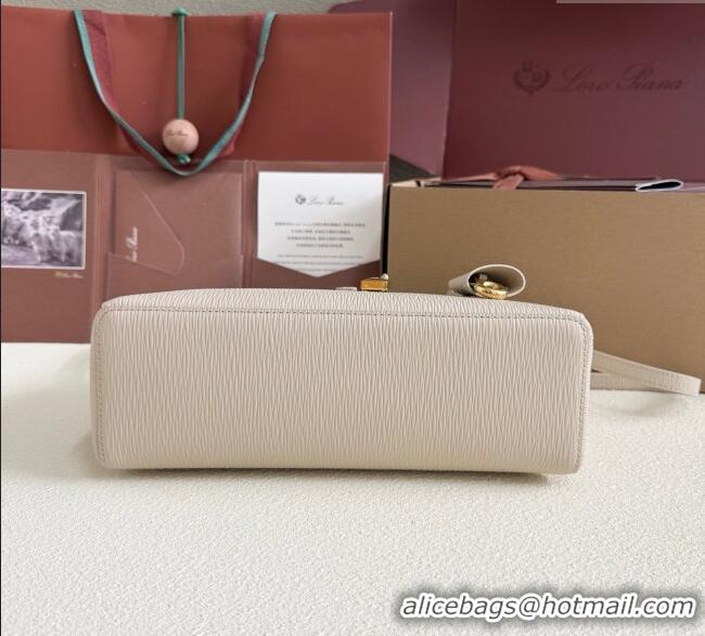 Luxury Cheap Loro Piana LP Extra Pocket Pouch L27 in Waved Calfskin L5071 Light Beige 2025