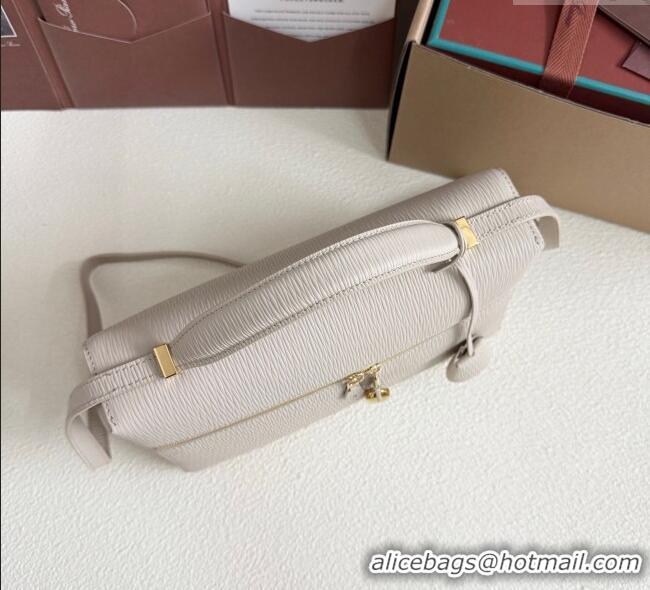 Luxury Cheap Loro Piana LP Extra Pocket Pouch L27 in Waved Calfskin L5071 Light Beige 2025