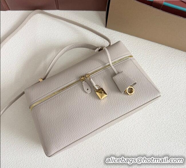 Luxury Cheap Loro Piana LP Extra Pocket Pouch L27 in Waved Calfskin L5071 Light Beige 2025